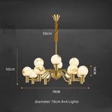 Modern Sputnik Chandelier Gold Brass Alabaster Chandelier Ceiling Light Fixture Vintage Pendant Lighting
