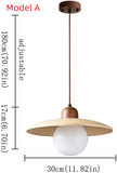 Bamboo Pendant Light LED Glass Shade Ceiling Hanging Lamp   Lighting Fixture Modern Suspended Chandelier