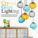 Geometric Glass Chandelier Modern Crystal Personality Creative Shaped Glass Aisle Colored Ice Stone
