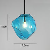 Geometric Glass Chandelier Modern Crystal Personality Creative Shaped Glass Aisle Colored Ice Stone