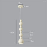 Gourd Bubble Designer Pendant Lamps Middle Bauhaus Cream Wind Chandelier
