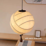 Silk Fabric Globe Pendant Lighting Chandelier