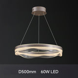 Modern Waves Circular Crystal Rod Pendant Light Dimmable