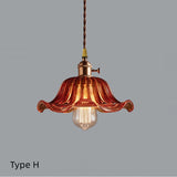 Mini Glass Pendant LED Light Vintage Style - Bulb Included