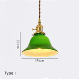 Mini Glass Pendant LED Light Vintage Style - Bulb Included