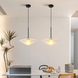 Modern Minimalist Glass Pendant Lamp Creative Lighting Bedroom Living Room Black Iron Paint Fixture