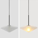 Modern Minimalist Glass Pendant Lamp Creative Lighting Bedroom Living Room Black Iron Paint Fixture