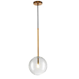 Nordic Clear Glass Pendant Lights Globe Chrome Glass Ball
