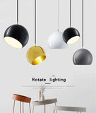 Nordic Modern Simplicity Pendant Light Adjustable Tilt Ball Metal Hanging Lamp Suspension Light