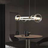 Modern LED Bubble Chandelier – Artistic Glass Globe Pendant Light for Living Room & Dining Space