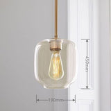 Pebble Glass Pendant Lighting Ambient Light Edison Bulb Included