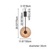 Scandinavian Modern Minimalist Round Iron Yellow Travertine LED Wall Sconce Lamp