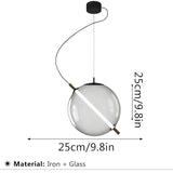 Spherical Glass Shade LED Pendant Light Fixtures