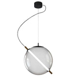 Spherical Glass Shade LED Pendant Light Fixtures