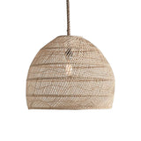 Woven Dome Rattan Pendant Light Vintage Hanging Lamp Shades Natural Twine