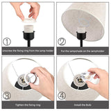 Nordic Linen Table Lamp Bedroom Dimming Table Lamp