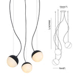 1/3/5 Light Mini Globe Pendant Light Ambient Light DIY Adjustable Black Gold E12 E14 without Bulb - heparts