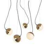 1/3/5 Light Mini Globe Pendant Light Ambient Light DIY Adjustable Black Gold E12 E14 without Bulb - heparts