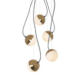 1/3/5 Light Mini Globe Pendant Light Ambient Light DIY Adjustable Black Gold E12 E14 without Bulb - heparts