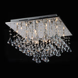16-Light Crystal Pendant Light Downlight Electroplated Metal Crystal G4 LED Warm White / Cold White Bulb Included - heparts