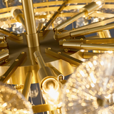 D60cm-D80cm Chandelier Gold Crystal Flush Mount Lights Modern Metal Electroplated 110-240V