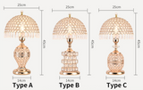Crystal Table Lamp Bedroom Light Luxury Romantic European Family Warm Marriage Simple Modern Creative Wedding Room Bedside Lamp