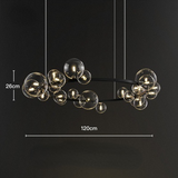 Luxury Living Room Lamp Modern Simple Nordic Lamp Bedroom Restaurant Clothing Store Molecular Magic Bean Net Red Bubble Chandelier