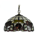 12Inch Rose Tiffany Lamp Creative Round Ambient Light Chandelier Decorative Lamp