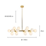 16 Magic Ball Sputnik Pendant Light Ambient Light Chandelier Lighting Lamp G4 - heparts