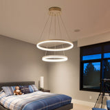 2-Lights Circle Modern Acrylic Simplicity LED Chandeliers Two laps LED Integrated