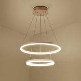 2-Lights Circle Modern Acrylic Simplicity LED Chandeliers Two laps LED Integrated