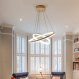 2-Lights Circle Modern Acrylic Simplicity LED Chandeliers Two laps LED Integrated