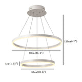 2-Lights Circle Modern Acrylic Simplicity LED Chandeliers Two laps LED Integrated