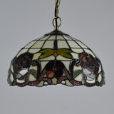 12Inch Rose Tiffany Lamp Creative Round Ambient Light Chandelier Decorative Lamp
