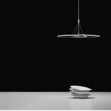 24W D50cm Disk Modern Led Pendant Light Chandelier Modern Creative Frameless Light Guide Plate Transparent Crystal Dimmable Remote Control - heparts