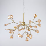 27-Lights Shell Glass Novelty Sputnik Chandelier Ambient Light Painted Finishes Metal Glass Creative Bulb Included G4 - heparts