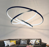 3-Lights Circular Pendant Light Chandelier Lighting Lamp Ambient Light Dimmable Remote Control - heparts