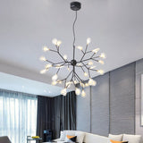 36-Lights Shell Glass Novelty Sputnik Chandelier Ambient Light Painted Finishes Metal Glass Creative Bulb Included G4 - heparts
