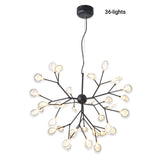 36-Lights Shell Glass Novelty Sputnik Chandelier Ambient Light Painted Finishes Metal Glass Creative Bulb Included G4 - heparts