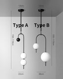 Modern Simple White Glass Ball Grape Chandelier Pendant Lighting