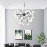 9/27/36/45/54/63-Lights Globe Glass Novelty Sputnik Chandelier Ambient Light Painted Finishes Metal Glass Creative Bulb Included G4 - heparts