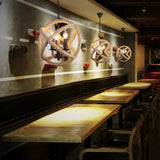 3-Light Circular Pendant Light Ambient Light Painted Finishes Metal - heparts