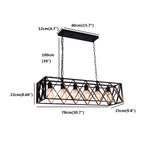 6-Lights Dining Room Chandelier Light Fixtures,Farmhouse Rustic Vintage Antique Linear Chandeliers Pendant Ceiling Light Fixture