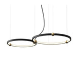 New 2-Lights Circular Pendant Light Chandelier Lighting Ambient Light - LED Dimmable Remote Control - heparts