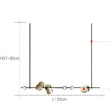 9-Lights Geometric Pendant Light Chandelier Ambient Light Electroplated Painted Metal