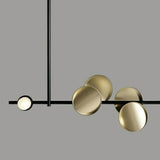 9-Lights Geometric Pendant Light Chandelier Ambient Light Electroplated Painted Metal