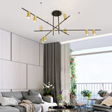9/12-Light Geometric Chandelier Ambient Light Electroplated Painted Finishes Metal E26/E27 - heparts
