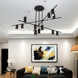 9/12-Light Geometric Chandelier Ambient Light Electroplated Painted Finishes Metal E26/E27 - heparts