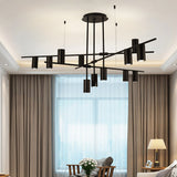 9/12-Light Geometric Chandelier Ambient Light Electroplated Painted Finishes Metal E26/E27 - heparts