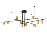 9/12-Light Geometric Chandelier Ambient Light Electroplated Painted Finishes Metal E26/E27 - heparts